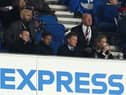 Eddie Howe watches the game with part-owner Amanda Staveley.