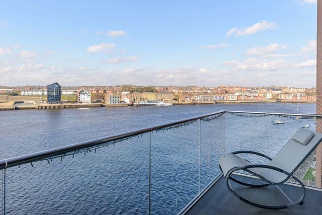 The property has panoramic views over the River Tyne.