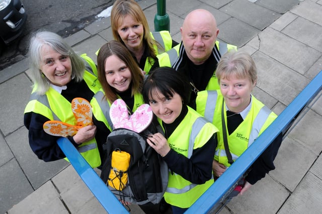 The Street Angels in 2013. Pictured are Pauline Bittlestone., Angela Lishman, Karen McLaughlin, Marrion Fearon, John Patterson and Margaret Foster.