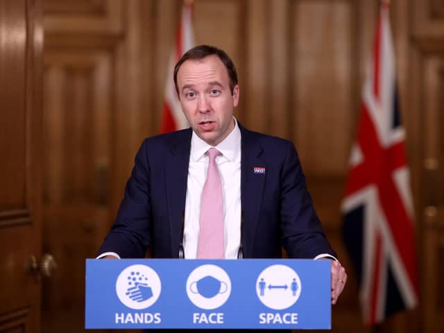 Health Secretary Matt Hancock during a coronavirus media briefing on Friday, November 20. Picture: PA Wire.