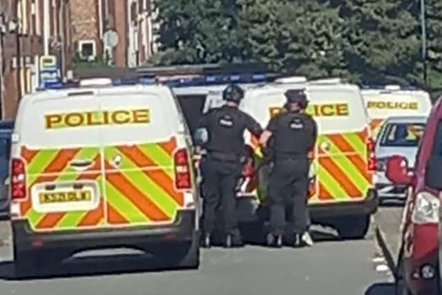 Police incident at Vine Street, South Shields yesterday (Sunday September 19)