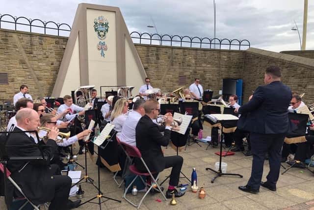 Westoe Brass Band play at the amphitheatre at South Tyneside Summer Festival in 2019.