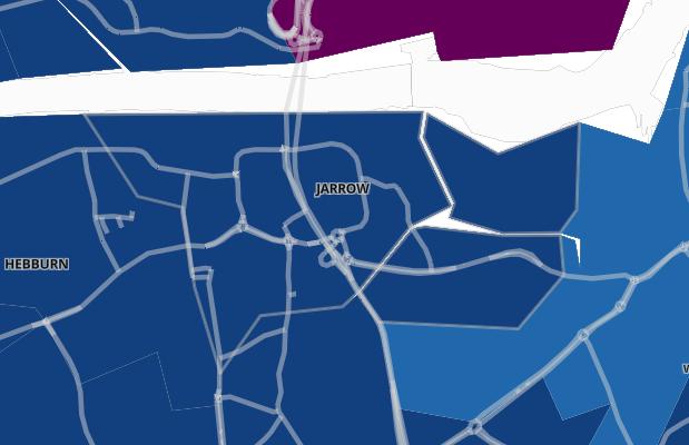 In the seven days up to March 9, Jarrow Town recorded a case rate of 341.4 per 100,000 people. A total of 96 cases were recorded - a rise of 280% from the previous week.