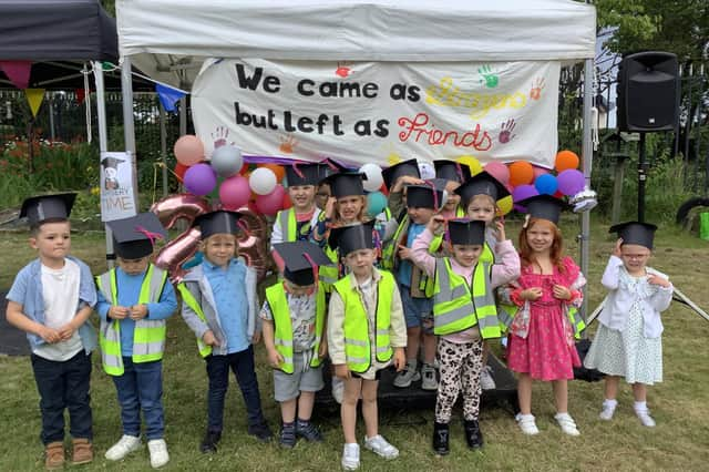 Youngsters from Nurserytime South Shields at their 'graduation' event.