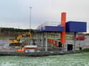 Work to remove the toll booths is underway.