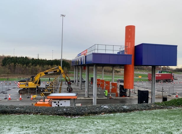 Work to remove the toll booths is underway.