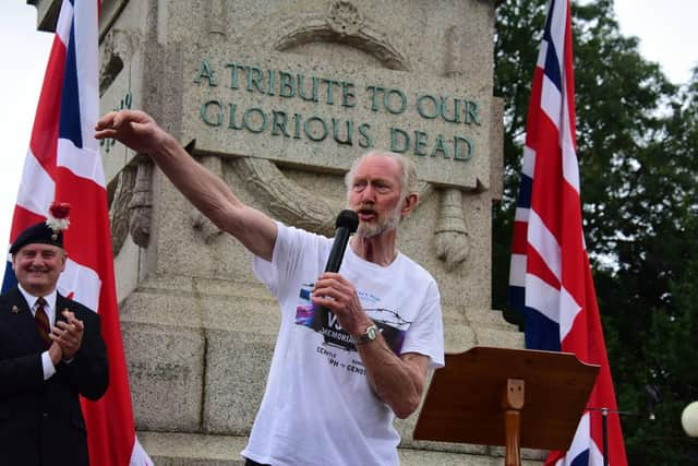 Brian Burnie of Daft as a Brush speaking at the events in Sunderland.