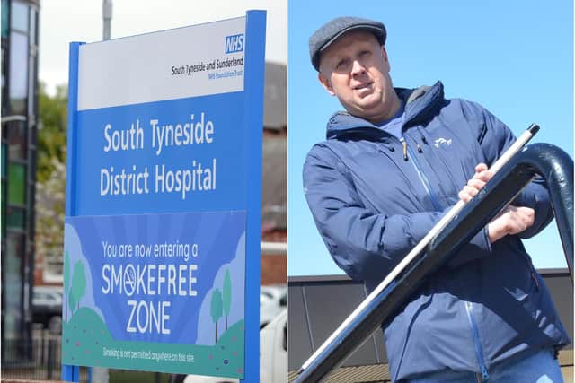 South Tyneside and Sunderland NHS Foundation Trust has apologised to Peter Bennetts, who is registered blind.