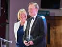 John and Irene Hays of Hays Travel at the Sunderland Echo Portfolio Business Awards in 2019.