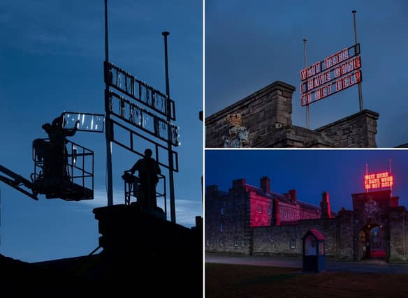 These pictures show Berwick's new art installation.