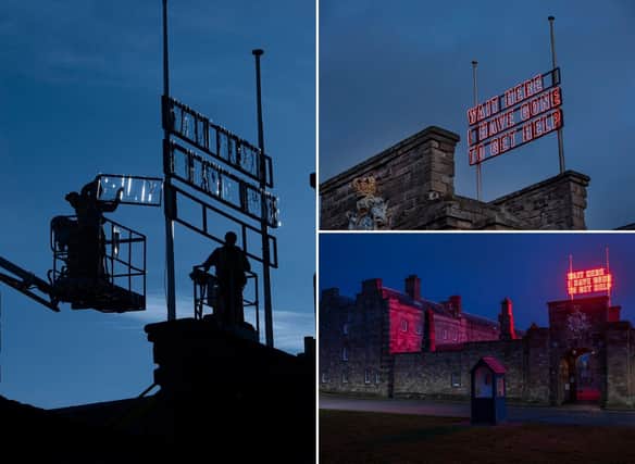 These pictures show Berwick's new art installation.