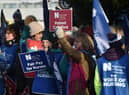 Nurses on strike at the Ulster Hospital during the last walkout two years ago