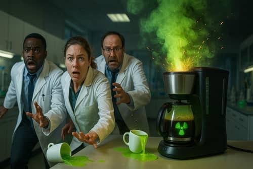 Wake up and smell the coffee... before it explodes!   [image created by AI]