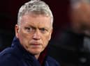 David Moyes, Manager of West Ham United, looks on prior to the UEFA Europa Conference League round of 16 leg two match between West Ham United and AEK Larnaca at London Stadium on March 16, 2023 in London, England. (Photo by Clive Rose/Getty Images)
