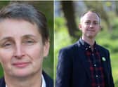Kate Osborne, Jarrow MP (left); David Francis, leader of the Green Party at borough council and representative for the Beacon and Bents ward (right).