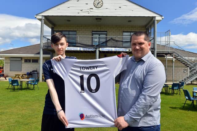 Charity football match organised is being organised by Jordan Newcombe and Karl Mawson (r) for AutismAble and The Bradley Lowery Foundation.