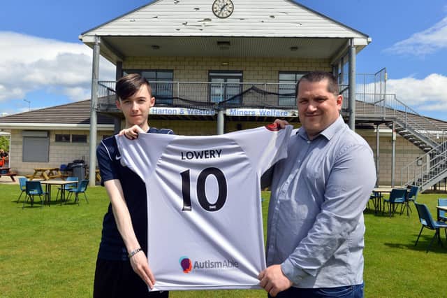 Charity football match organised is being organised by Jordan Newcombe and Karl Mawson (r) for AutismAble and The Bradley Lowery Foundation.