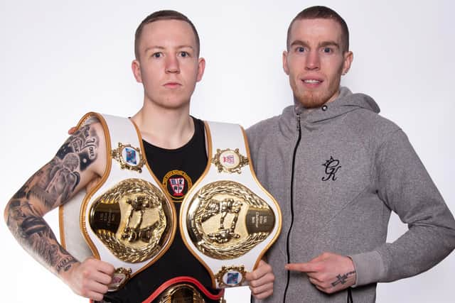 Jarrow boxer Ewan Mackenzie (Left) and his coach Callum Larson