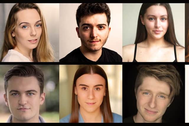The eight talented actors who will feature in the Customs House's upcoming young writers' takeover production.