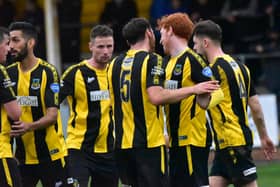 Hebburn Town players celebrate during last weekend's 3-2 win over Sunderland RCA.