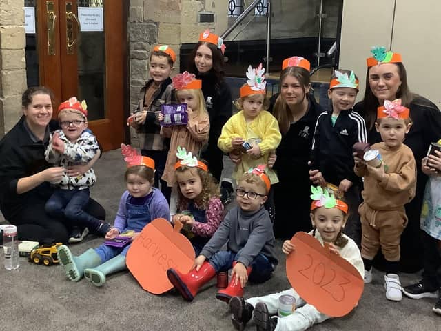 Staff and youngsters from Nurserytime.