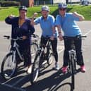 The team at St Mary's, who are inviting families to join their cycling sessions