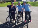 The team at St Mary's, who are inviting families to join their cycling sessions