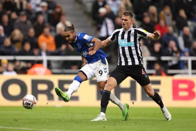 Dominic Calvert-Lewin in action for Everton against Newcastle United (Photo by George Wood/Getty Images)