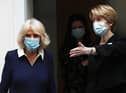 Camilla, Duchess of Cornwall alongside Amanda Pritchard, who has been appointed as Chief Executive Officer of NHS England, during a royal visit to meet NHS and MOD staff involved in the vaccine rollout in March. Image by Getty.