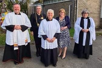 From left, the Venerable Archdeacon Bob Cooper, Mayor of South Tyneside Pat Hay, lay minister Jacki Dunn, Mayoress Mrs Jean Copp and Revd Lesley Jones.