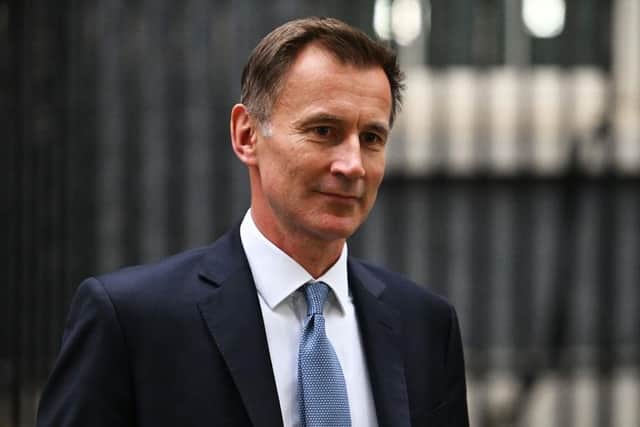 Chancellor Jeremy Hunt pictured leaving 10 Downing Street on Friday, October 14. Picture: Leon Neal/Getty Images.