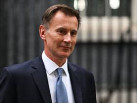 Chancellor Jeremy Hunt pictured leaving 10 Downing Street on Friday, October 14. Picture: Leon Neal/Getty Images.