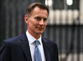 Chancellor Jeremy Hunt pictured leaving 10 Downing Street on Friday, October 14. Picture: Leon Neal/Getty Images.