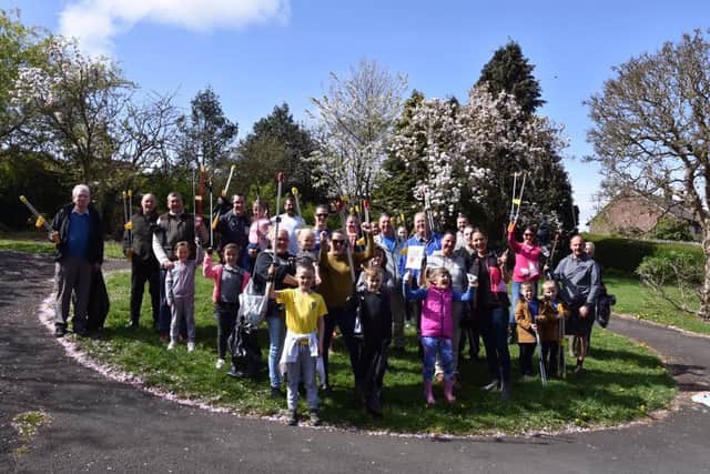 Volunteers taking part in a previous litter-pick in 2020.