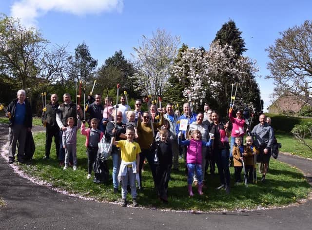 Volunteers taking part in a previous litter-pick in 2020.