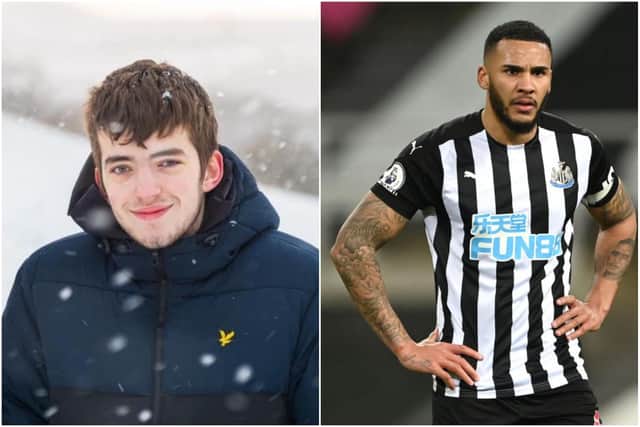 Newcastle United captain Jamaal Lascelles has reached out to South Shields teenager Kai Heslop who is batting bone cancer.