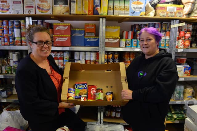 Angie Comerford and Jo Durkin (R) of Hebburn Helps.