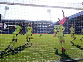 Martin Dubravka of Newcastle United tips a shot over the bar during the Premier League match between West Bromwich Albion and Newcastle United at The Hawthorns on March 07, 2021 in West Bromwich, England.