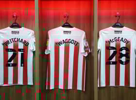 The shirt of Michael Waggott in the dressing room alongside the players he supported at the Stadium of Light. 

Photo by Ian Horrocks/Sunderland AFC via Getty Images