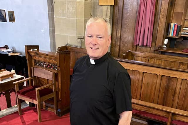 Father Mervyn Thompson after his weight loss transformation.