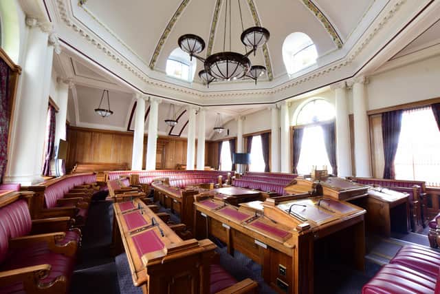 The council chamber where civic matters are decided upon