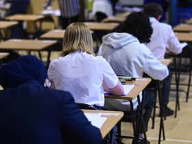 Pupils sitting exams Pic: John Devlin