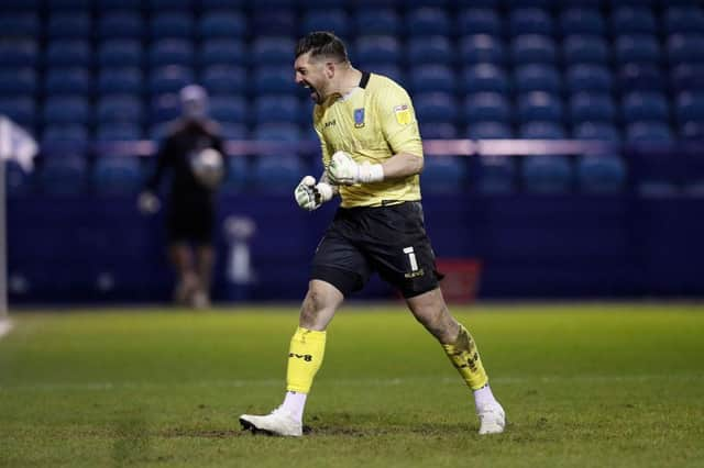 Keiren Westwood playing for Sheffield Wednesday.