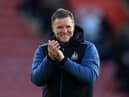 Newcastle United head coach Eddie Howe applauds fans after the 4-1 win over Southampton yesterday.