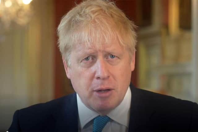 Prime Minister Boris Johnson speaking at the Great Northern Conference today.