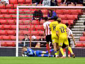 Anthony Patterson makes a late save at the Stadium of Light