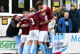 South Shields' players celebrate. Picture via Kev Wilson.