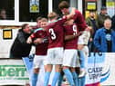 South Shields' players celebrate. Picture via Kev Wilson.