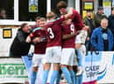 South Shields' players celebrate. Picture via Kev Wilson.