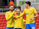 Sunderland celebrate their third goal
